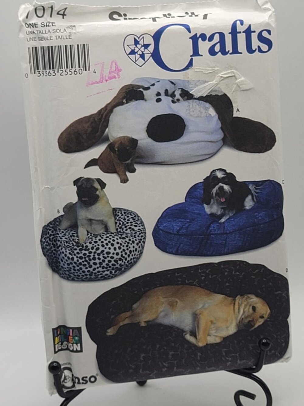 Simplicity Crafts Dog Bed Sewing Pattern – One Size 7014